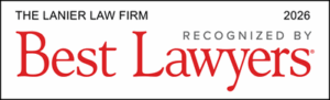 The Lanier Law Firm's Official 2026 badge of recognition by Best Lawyers